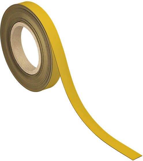Maul magnetisch etiketband beschrijf- en wisbaar 10mtx20mm geel