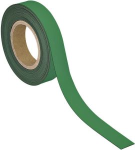 Maul Magneetband beschrijf- wisbaar 10mx30mmx1mm groen