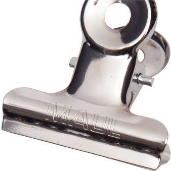 MAUL Papierklem Bulldog 30mm capaciteit 10mm zilver 10 stuks