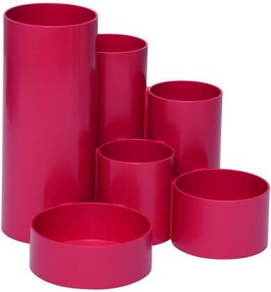 Maul tubo pennenbak 6 vaks Ø 15 x 12 5 cm voor 85% uit gerecycleerd PS rood