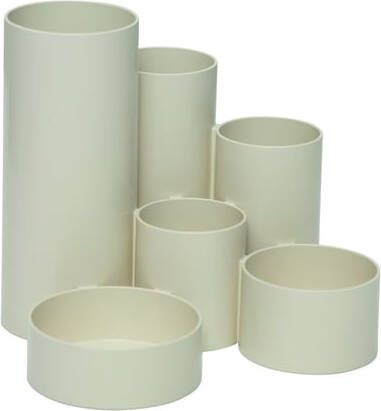 Maul tubo pennenbak 6 vaks Ø 15 x 12 5 cm voor 85% uit gerecycleerd PS wit