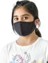 Merkloos Wasbaar mondmasker uni zwart maat: kinderen pak van 5 stuks - Thumbnail 2