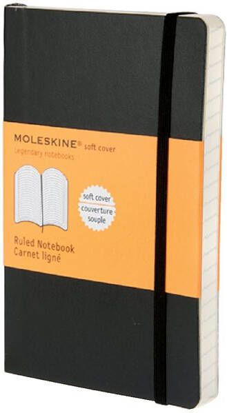 Moleskine notitieboek ft 9 x 14 cm gelijnd soepele cover 192 bladzijden zwart - Foto 4