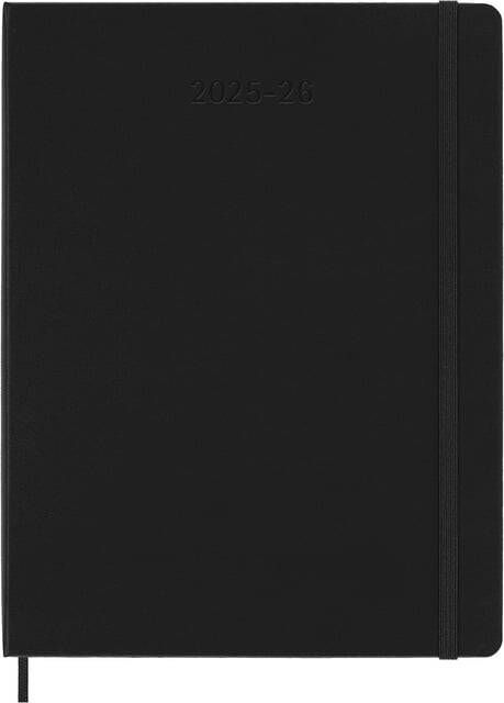 Moleskine Agenda 2025 2026 18M Planner Weekly 7dagen 1pagina XL hc black
