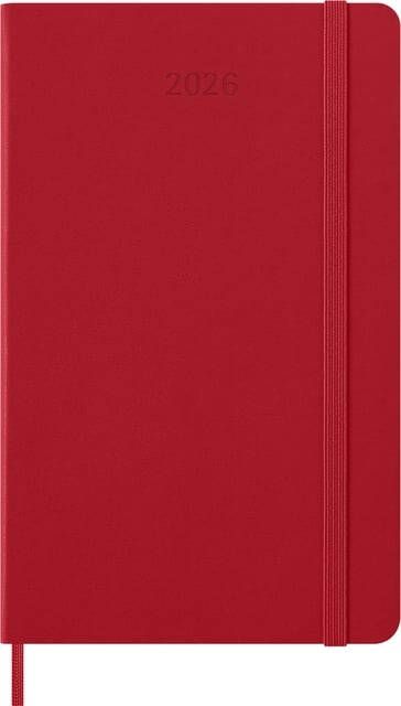 Moleskine Agenda 2026 12M Planner Weekly 7dagen 1pagina large hc scarlet red