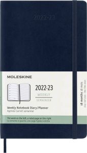 Moleskine Agenda notitieboek 2022-2023 18mnd Large hard cover saffierblauw
