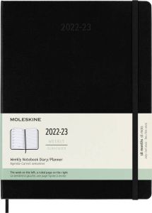 Moleskine Agenda notitieboek 2022-2023 18mnd XL hard cover zwart