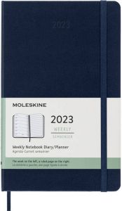 Moleskine Agenda notitieboek 2023 12mnd Large hard cover saffierblauw