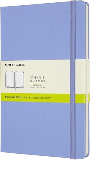 Moleskine Notitieboek large 130x210mm blanco hard cover hydrangea blue