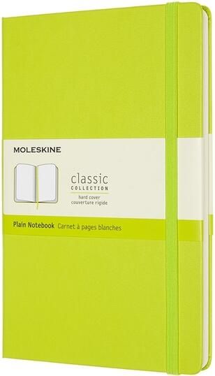 Moleskine Notitieboek large 130x210mm blanco hard cover lemon green