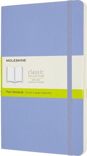 Moleskine Notitieboek large 130x210mm blanco soft cover hydrangea blue