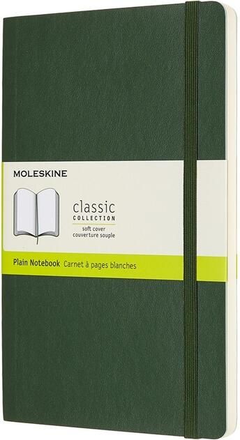 Moleskine Notitieboek large 130x210mm blanco soft cover myrtle green