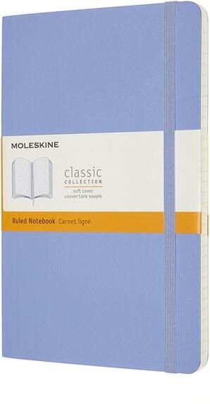 Moleskine Notitieboek large 130x210mm lijn soft cover hydrangea blue