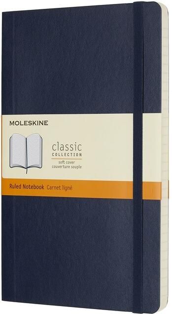 Moleskine Notitieboek large 130x210mm lijn soft cover sapphire blue