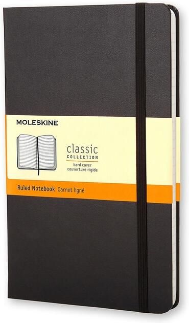 Moleskine notitieboek ft 9 x 14 cm gelijnd harde cover 192 bladzijden zwart - Foto 3