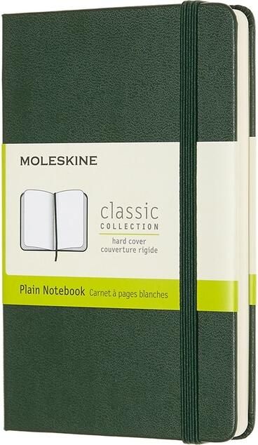 Moleskine Notitieboek pocket 90x140mm blanco hard cover myrtle green