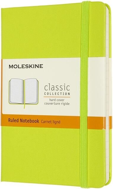 Moleskine Notitieboek pocket 90x140mm lijn hard cover lemon green