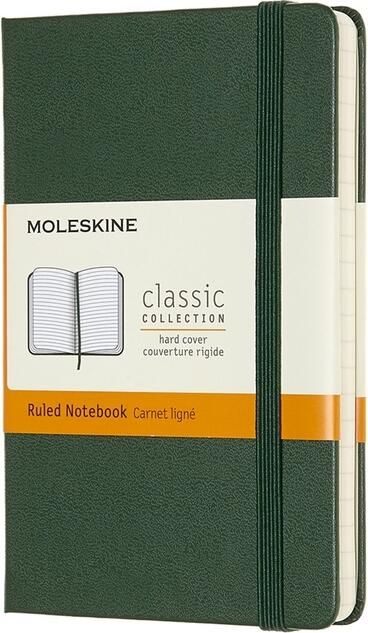 Moleskine Notitieboek pocket 90x140mm lijn hard cover myrtle green