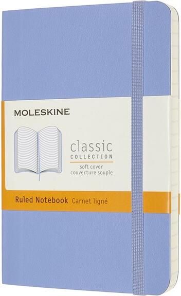 Moleskine Notitieboek pocket 90x140mm lijn soft cover hydrangea blue