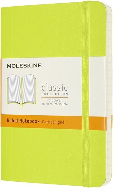 Moleskine Notitieboek pocket 90x140mm lijn soft cover lemon green