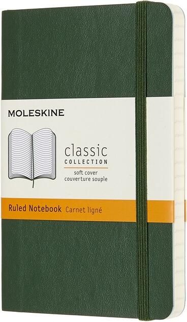 Moleskine Notitieboek pocket 90x140mm lijn soft cover myrtle green