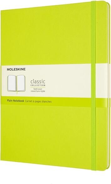 Moleskine Notitieboek XL 190x250mm blanco hard cover lemon green