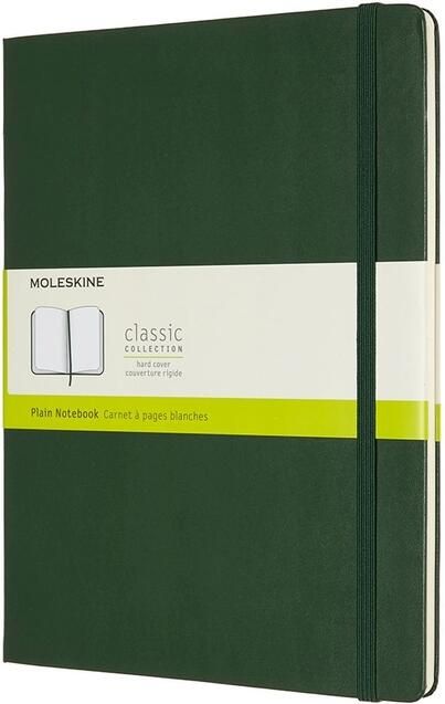 Moleskine Notitieboek XL 190x250mm blanco hard cover myrtle green