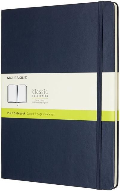Moleskine Notitieboek XL 190x250mm blanco hard cover sapphire blue