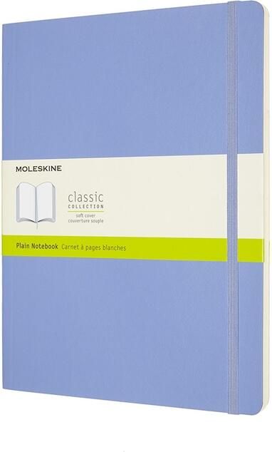 Moleskine Notitieboek XL 190x250mm blanco soft cover hydrangea blue