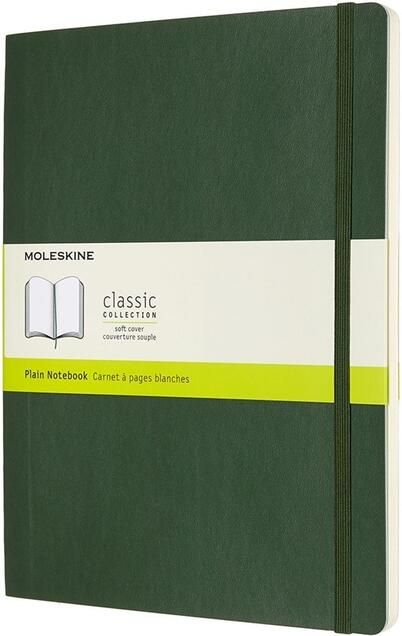 Moleskine Notitieboek XL 190x250mm blanco soft cover myrtle green