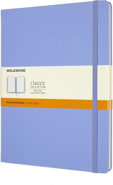 Moleskine Notitieboek XL 190x250mm lijn hard cover hydrangea blue