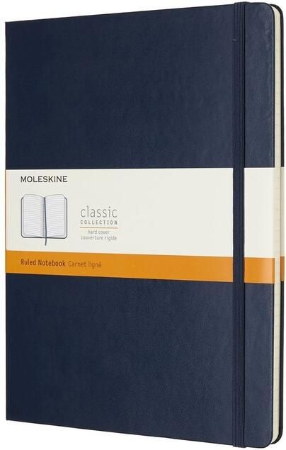 Moleskine Notitieboek XL 190x250mm lijn hard cover sapphire blue