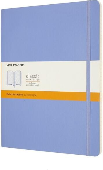 Moleskine Notitieboek XL 190x250mm lijn soft cover hydrangea blue