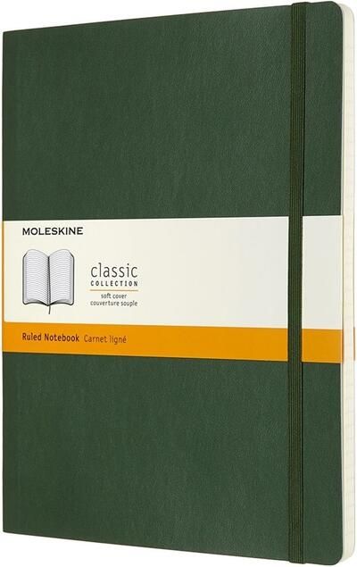 Moleskine Notitieboek XL 190x250mm lijn soft cover myrtle green