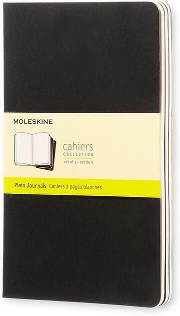Moleskine Schrift 130x210mm blanco 160 pagina's 70gr zwart set Ã  3 stuks
