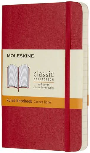 Moleskine notitieboek A6 SC rood