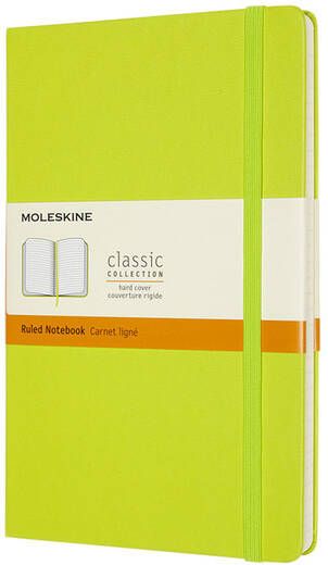 Moleskine Notitieboek large 130x210mm lijn hard cover lemon green