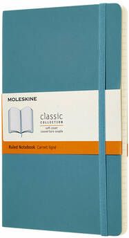 Moleskine Notitieboek large 130x210mm lijn soft cover reef blue