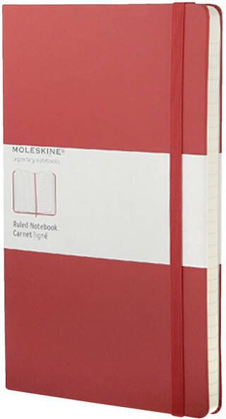Moleskine Notitieboek large 130x210mm lijn rood