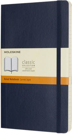 Moleskine Notitieboek large 130x210mm lijn soft cover sapphire blue