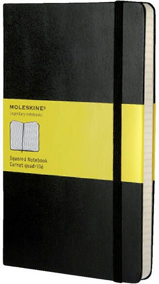 Moleskine notitieboek ft 13 x 21 cm geruit harde cover 192 bladzijden zwart - Foto 4