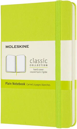 Moleskine Notitieboek pocket 90x140mm blanco hard cover lemon green