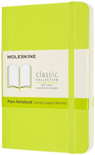 Moleskine Notitieboek pocket 90x140mm blanco soft cover lemon green