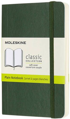 Moleskine Notitieboek pocket 90x140mm blanco soft cover myrtle green