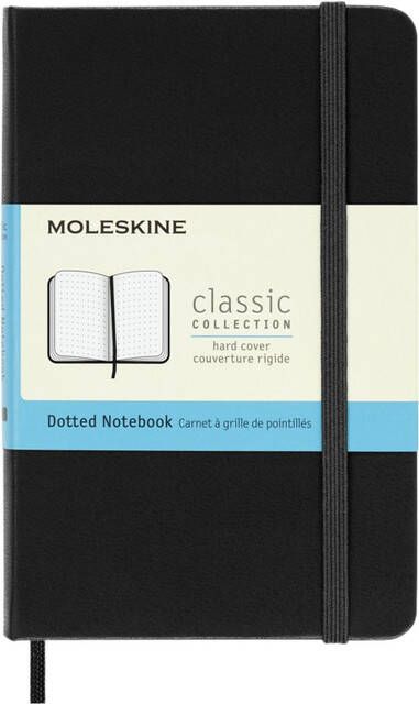 Moleskine Notitieboek pocket 90x140mm dots hard cover zwart