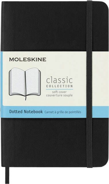 Moleskine Notitieboek pocket 90x140mm dots soft cover zwart