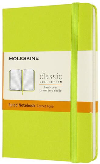 Moleskine Notitieboek pocket 90x140mm lijn hard cover lemon green