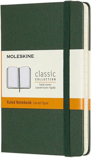 Moleskine Notitieboek pocket 90x140mm lijn hard cover myrtle green