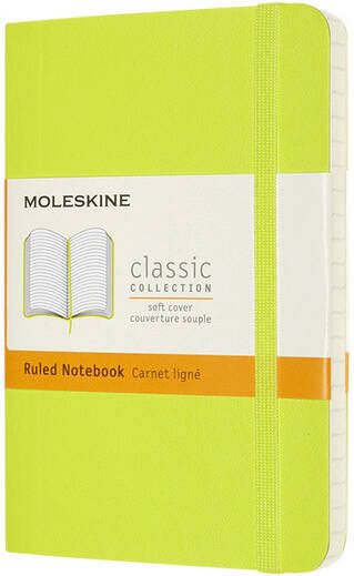 Moleskine Notitieboek pocket 90x140mm lijn soft cover lemon green