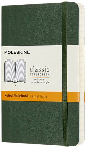 Moleskine Notitieboek pocket 90x140mm lijn soft cover myrtle green